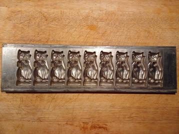 Antieke Chocoladevorm Poezen 16184 vormenfabriek Holland beschikbaar voor biedingen