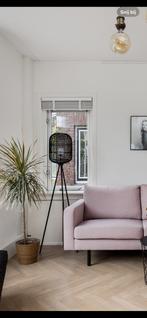 Java Staande Lamp Zwart Rotan ~ 150-160 cm, Verzenden, Zo goed als nieuw, Hout, 150 tot 200 cm