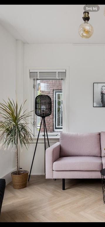 Java Staande Lamp Zwart Rotan ~ 150-160 cm beschikbaar voor biedingen