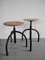 Oude industriële krukken, draaibaar, Huis en Inrichting, Krukjes, Ophalen, Gebruikt, Hout