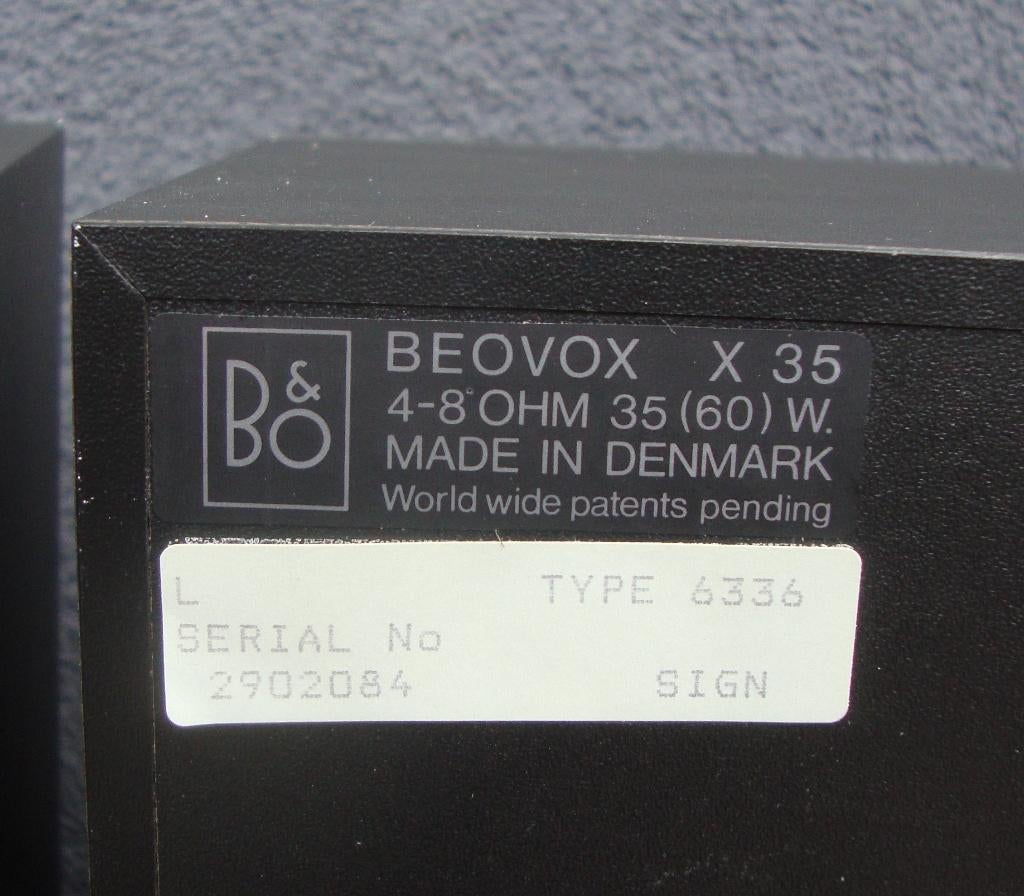 Bang & Olufsen luidsprekers Beovox x35 in antraciet, Refurbished, 60 tot 120 watt, Front, Rear of Stereo speakers, Ophalen