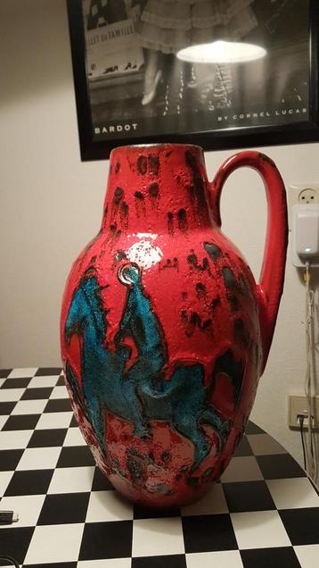 West germany oorvaas vintage jaren 60 ruiter fat lava  beschikbaar voor biedingen