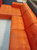 Echte lederen hoekbank 310x160cm, Gebruikt, ., 125 cm of meer, Ophalen of Verzenden