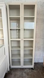Grijze IKEA Billy kast met glazen deuren, Ophalen, Gebruikt, 200 cm of meer, 50 tot 100 cm