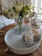 Nieuw  riviera maison rattan dienblad/tray  60 cm!, Huis en Inrichting, Ophalen of Verzenden, Nieuw, Rond, Overige materialen