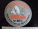 sticker xenophot osram logo tot 20% meer licht dia's films, Verzamelen, Verzenden, Zo goed als nieuw, Merk
