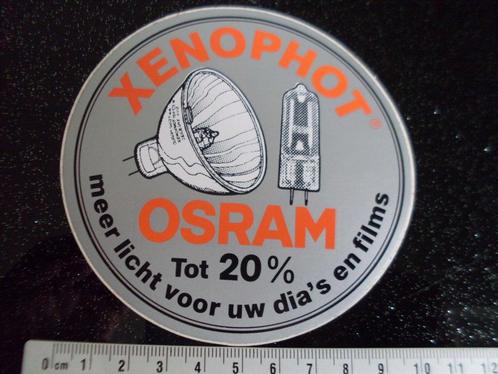 sticker xenophot osram logo tot 20% meer licht dia's films, Verzamelen, Stickers, Zo goed als nieuw, Merk, Verzenden