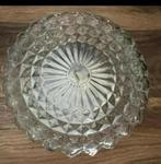 Retro vintage plafondlamp van glas, Ophalen of Verzenden, Zo goed als nieuw, Glas