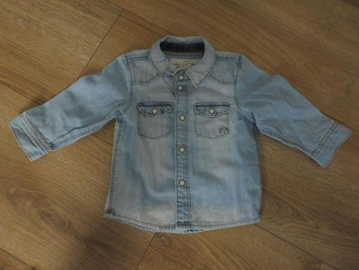 Spijkerblouse van H&M (LOGG), Kinderen en Baby's, Babykleding | Maat 68, Zo goed als nieuw, Jongetje of Meisje, Overhemdje of Bloesje