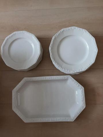 Serveerschaal en 2 x 6 porseleinen borden Rosenthal Maria beschikbaar voor biedingen