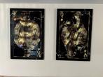 Wallfield Schilderij Bundel: "King & Queen" (2x) – Glass, Ophalen, Zo goed als nieuw, Schilderij, 75 tot 100 cm