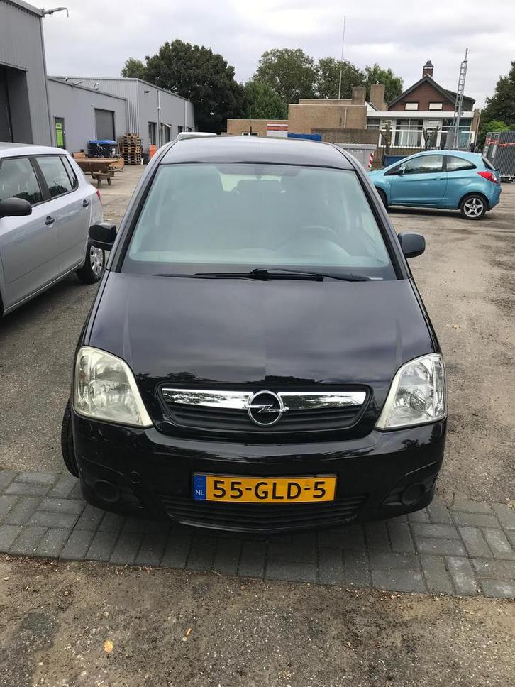 Opel Meriva 1.6 16V 77KW 2008 Zwart, Auto's, Opel, Bedrijf, Meriva, ABS, Airbags, Airconditioning, Alarm, Bluetooth, Bochtverlichting