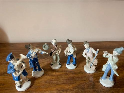 Vintage porseleinen beeldjes – Muzikanten set – gemerkt GDR, Verzamelen, Beelden en Beeldjes, Zo goed als nieuw, Mens, Ophalen of Verzenden