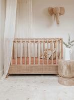 Boho rotan ledikant, Ophalen, Verstelbaar, Beige, Boho