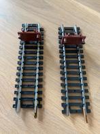 2 HO halve rails Lima met stootblok N/3021, Gelijkstroom, Rails, Ophalen of Verzenden, Zo goed als nieuw