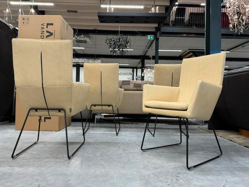 4 Nieuw Label van den Berg Donna Eetkamerstoel Leer Stoel, Huis en Inrichting, Stoelen, Nieuw, Vier, Leer, Bruin, Ophalen of Verzenden