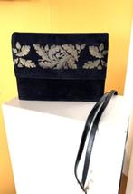 BRUNO MAGLI beeldige vintage blauwe leer fluweel tas CHCS, Ophalen of Verzenden, Zo goed als nieuw, Blauw, Handtas