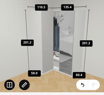 Ikea pax kast met hoekelement