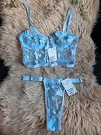Blauwe Lingerie Set - Nieuw - Maat S, H&M, Verzenden, Blauw, Setje