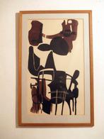 Jo van Dijk linosnede Groninger Ploeg, Antiek en Kunst, Kunst | Litho's en Zeefdrukken, Ophalen of Verzenden