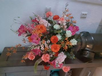 Grote fleurige zijden kunstbloemen/ boeket  beschikbaar voor biedingen