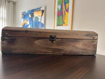 Luxury Wooden Wine Box l Luxe houten wijnkist beschikbaar voor biedingen