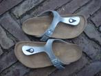 GRATIS VERZENDEN STOERE ZILVEREN GIZEH BIRKENSTOCKS 38