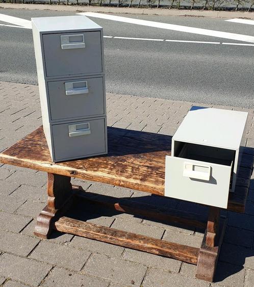 4 x metalen ladeblok handige opberger ook leuk met planten, Antiek en Kunst, Antiek | Woonaccessoires, Ophalen of Verzenden