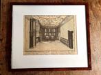 Antieke prent van de zaal van de Generale Vrede van Rijswijk, Ophalen, Gebruikt, Gebouw, Voor 1940