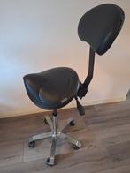 Ergonomische Zadelkruk met Rugleuning, Huis en Inrichting, Ophalen, Gebruikt, Zwart, Bureaukruk