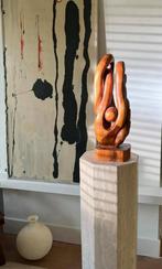 Travertin zuil piedestal, Huis en Inrichting, Woonaccessoires | Zuilen en Pilaren, Ophalen, Gebruikt