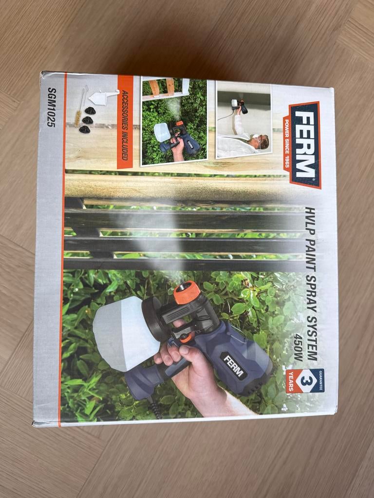 Ferm Verfspuit - Nieuw in Doos, Doe-het-zelf en Verbouw, Gereedschap | Overige machines, Ophalen of Verzenden, Nieuw