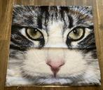 Kussenhoes kat, Huis en Inrichting, Woonaccessoires | Kussens, Ophalen of Verzenden, Nieuw, Wit, Vierkant