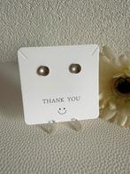 S215/Zilveren Schotelvorm oorbellen, Sieraden, Tassen en Uiterlijk, Gebruikt, Verzenden, X, Zilver