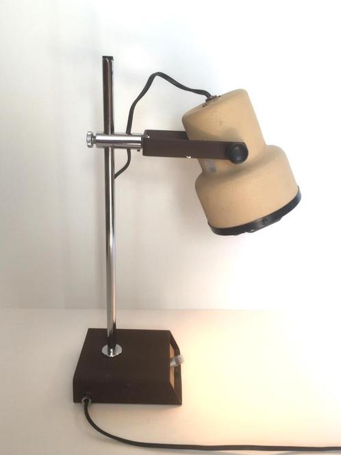 bureaulamp, tafellamp,  jaren ’70 vintage, Huis en Inrichting, Lampen | Tafellampen, Gebruikt, Minder dan 50 cm, Kunststof, Metaal
