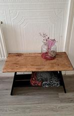 Houten side table / bijzettafel, Ophalen, Gebruikt, 50 tot 100 cm, Stoer en landelijk