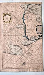 Zeldzame zee kaart uit 1666 Texel & Marsdiep - Pieter Goos, Verzenden