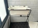 Stokke Flexi Bath (wit) + standaard + Newborn support, Gebruikt, Badje, Standaard, Ophalen