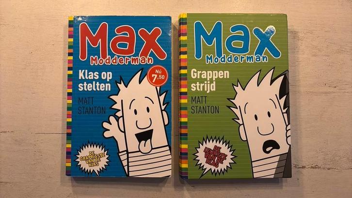 Matt Stanton - Max Modderman Klas op stelten Grappenstrijd, Boeken, Kinderboeken | Jeugd | onder 10 jaar, Zo goed als nieuw, Fictie algemeen
