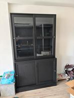 Zwart buffetkast, Huis en Inrichting, Kasten | Buffetkasten, Ophalen, 100 tot 150 cm, 200 cm of meer, Zo goed als nieuw