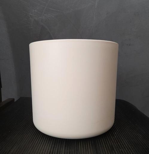 Vintage: chique Ypma Made in Holland pot RAL 9015, Tuin en Terras, Bloempotten, Gebruikt, Kunststof, Binnen, Rond, Ophalen of Verzenden