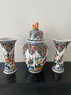 Set van 3 kleurrijke Makkumer Vazen, Antiek en Kunst, Ophalen
