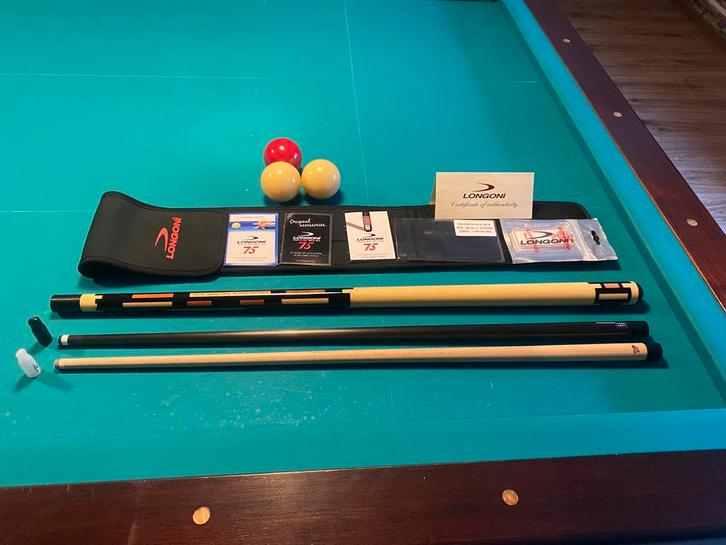 longoni evoluzione citrus te koop, Sport en Fitness, Biljarten en Poolen, Zo goed als nieuw, Keu of Ballen, Ophalen of Verzenden