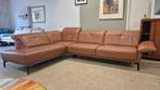 Cognac leren Italiaanse design hoekbank 280x240 cm, Huis en Inrichting, 250 tot 300 cm, Italiaans design, modern design, cognac leer,hoekbank