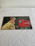 Vintage Coca Cola metalen bord, Verzamelen, Merken en Reclamevoorwerpen, Ophalen of Verzenden, Zo goed als nieuw, Reclamebord