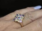 Vintage ring met edelstenen saffier. 2025/444., Overige kleuren, ., Ophalen of Verzenden, Zo goed als nieuw