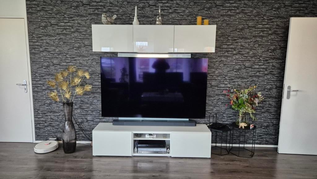 Ikea TV Meubel - Strak Design, Huis en Inrichting, Ophalen, Kunststof, 150 tot 200 cm, Zo goed als nieuw