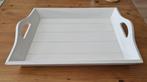 Wit houten dienblad 30 x 38 cm * a, Ophalen, Gebruikt, Rechthoekig, Hout