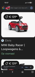 Loopauto loop auto mini cooper minicooper kids ekris velo, Ophalen, Zo goed als nieuw, Loopfiets