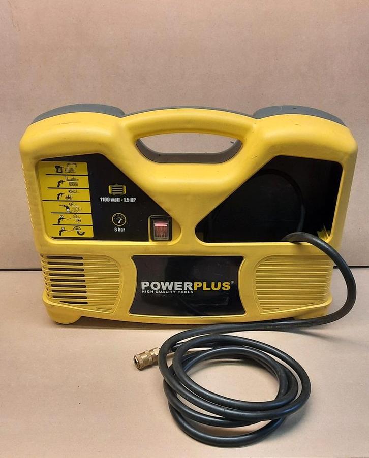 Powerplus X170 Compressor + Parkside Slanghaspel, Doe-het-zelf en Verbouw, Compressors, Ophalen of Verzenden